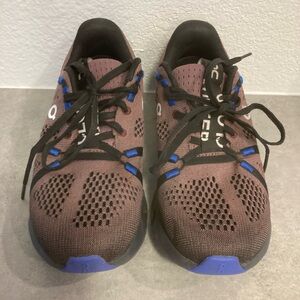 On Running Athletic Shoes in Brown and Blue